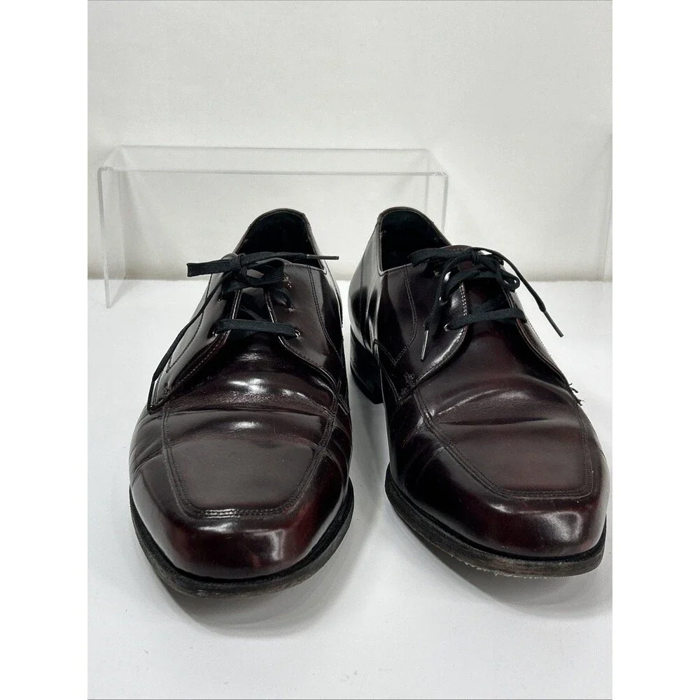Florsheim 81052 Men’s Oxford Sz 9.5 E Burgundy Leather Dress Shoes Lace Up